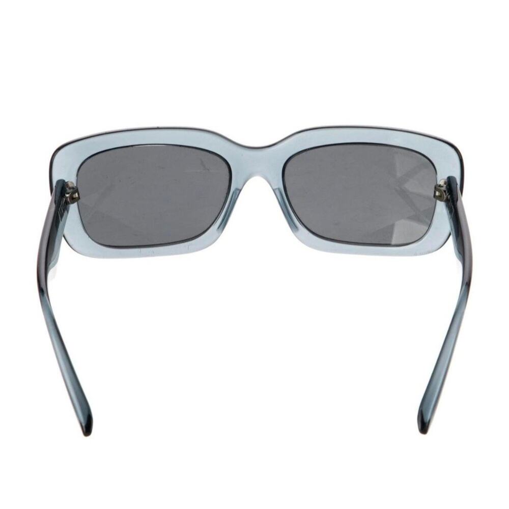 Perfect Vintage Prada SPR23M Sunglasses Transparent Gray-Blue Rectangle Frames - Picture 6 of 9